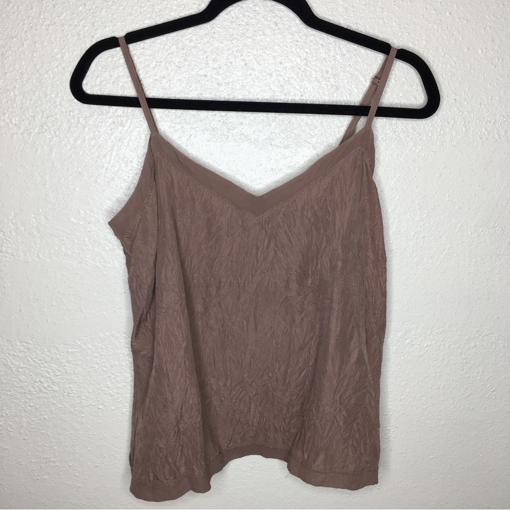 Boden Spaghetti Strap Silk Tank Top in Mauve 10